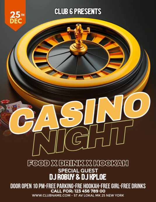Maximalist Casino Game Flyer (us Letter) Pamflet (VSA Brief) template
