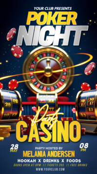 Maximalist Casino Poker Night Party Instagram Story template
