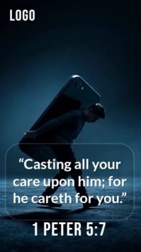Maximalist Cast All Your Cares – 1 Peter 5:7 Video Template Digital Display (9:16)