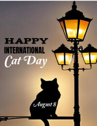Maximalist Cat Day  Flyer (us Letter) template