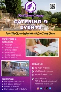 Maximalist Catering Events Ad Poster template