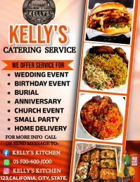 Maximalist Catering Service And Restaurant fo Flyer (Letter pang-US) template