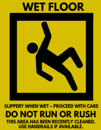 Maximalist Caution Wet Floor Flyer  Flyer (us Letter) template