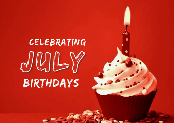 Maximalist Celebrating July Birthdays  A4 template