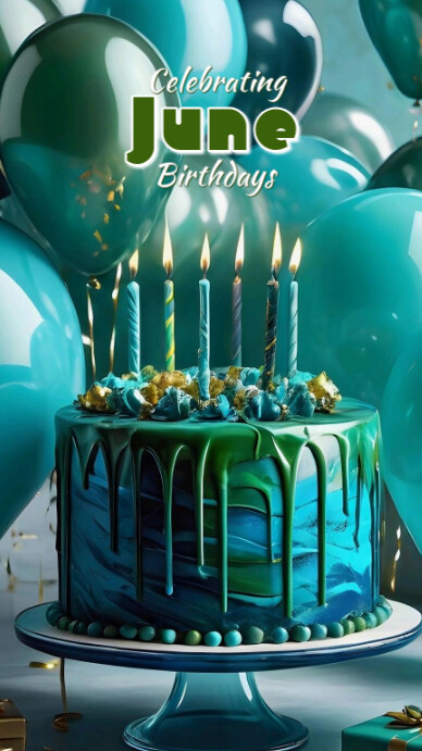 Maximalist Celebrating June Birthdays  Whatsapp Status template