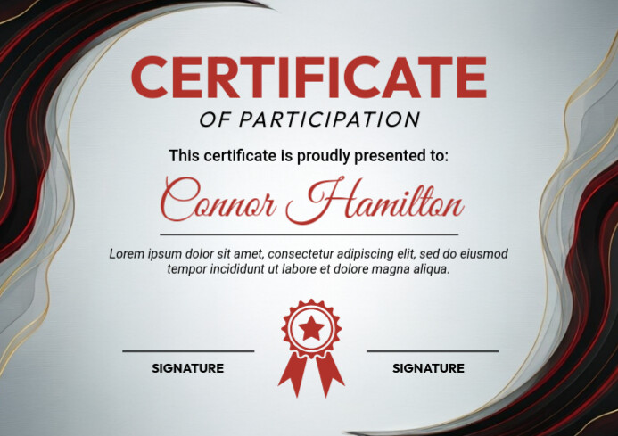 Maximalist Certificate Of Achievement A4 template