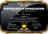 Maximalist Certificate Of Appreciation  A4 template