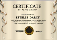 Maximalist Certificate Of Appreciation Postcard Cartolina template
