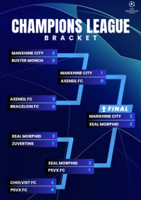 Soccer Tournament Bracket A4 Template | PosterMyWall