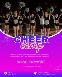Maximalist Cheer Camp Advertising Flyer Instagram Portrait template