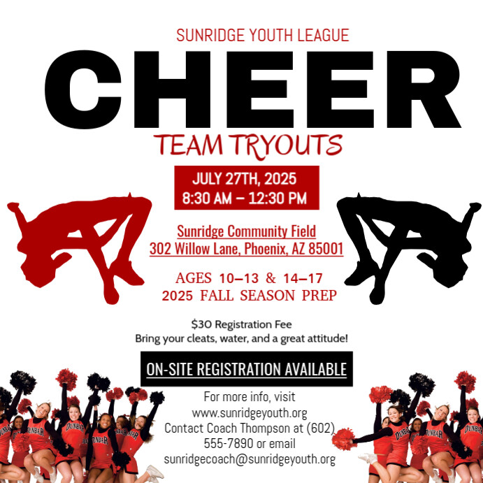 Maximalist Cheer Leading Instagram Post Template | PosterMyWall