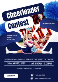 Maximalist Cheerleader Contest Ad Flyer A4 template