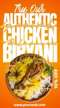 Maximalist Chicken Biryani Instagram Story template