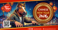 Maximalist Chinese New Year Facebook Event Cover template