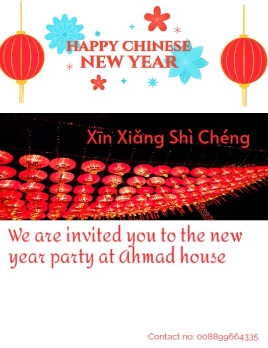 Maximalist Chinese New Year Flyer (us Letter) Template | PosterMyWall