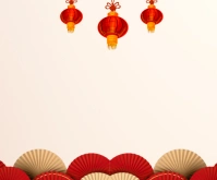 Maximalist Chinese New Year Invitation Card  Medium Rectangle template