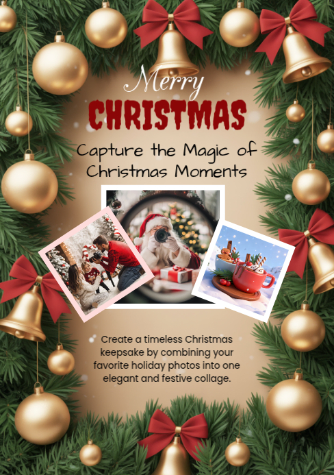 Maximalist Christmas Collage Template A5 | PosterMyWall