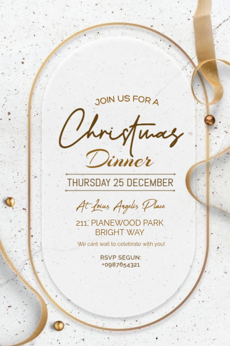 Copy of Maximalist Christmas Dinner Party Invitation Banner 4' × 6 ...