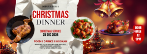 Maximalist Christmas Dinner Service Facebook Cover  Facebook Cover Photo Facebook-coverfoto template