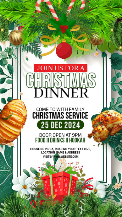 Copy of Maximalist Christmas Dinner Service Instagram Story | PosterMyWall
