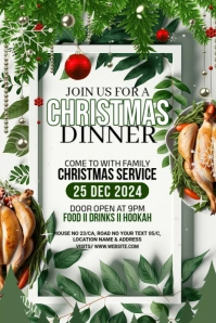 Maximalist Christmas Dinner Service Pinterest Graphic template