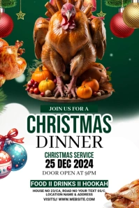 Maximalist Christmas Dinner Service Tumblr Graphic template
