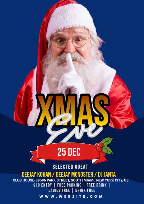 Copy of Maximalist Christmas Flyer Design A5 | PosterMyWall