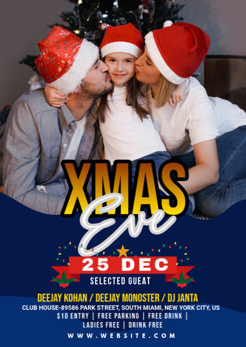 Copy of Maximalist Christmas Flyer Design A6 | PosterMyWall