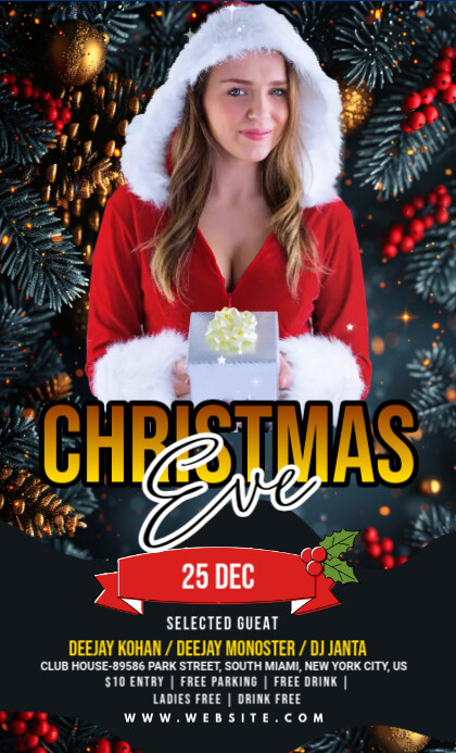 Maximalist Christmas Flyer Design Us Legal Template | PosterMyWall