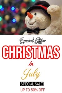 Maximalist Christmas In July Poster template
