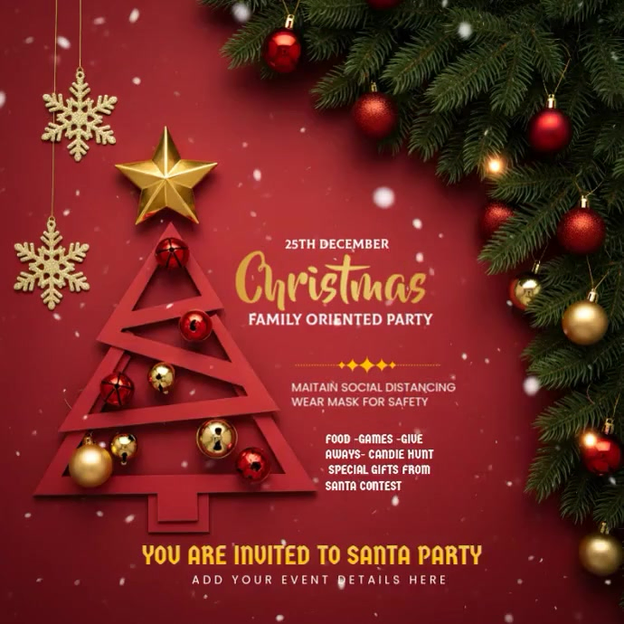 Maximalist Christmas Instagram Post Template | PosterMyWall