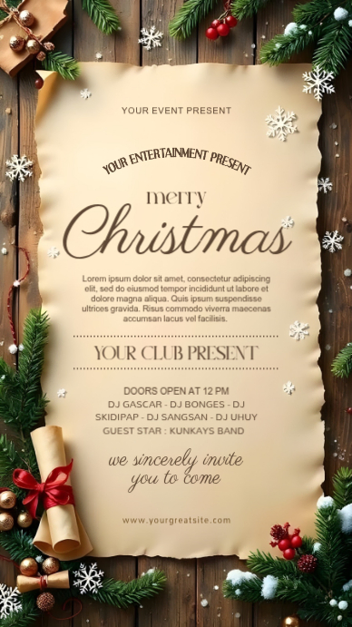 Christmas Event Invitation Template | PosterMyWall