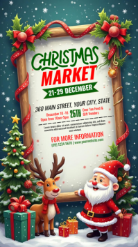 Maximalist Christmas Market Instagram Story template