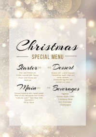 Maximalist Christmas Menu  A4 template
