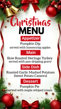 Bianco Christmas Menu Instagram Story Template