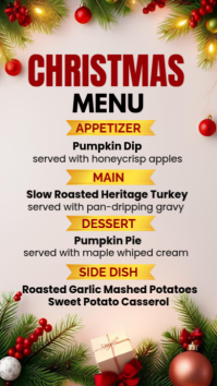 Maximalist Christmas Menu Instagram Story template