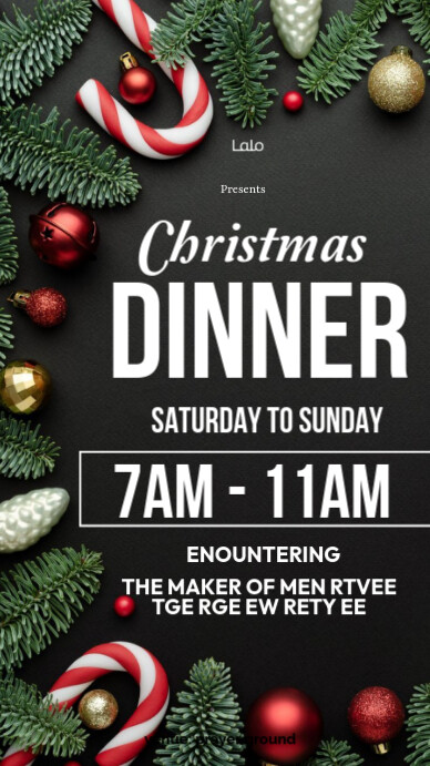 Maximalist Christmas Menu Instagram Story Template | PosterMyWall