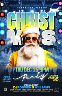 Christmas Party Halv side bred Template