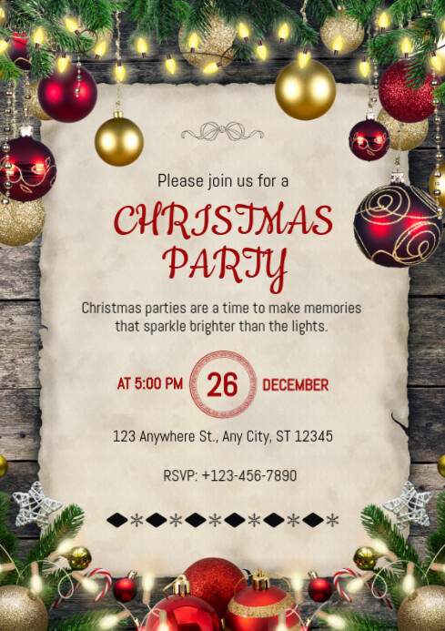 Plantilla de Maximalist Christmas Party A4 | PosterMyWall