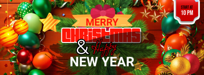 Maximalist Christmas Party Facebook Cover Photo Facebook Cover Photo template