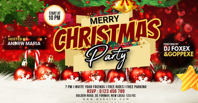 Maximalist Christmas Party Facebook Event Cover Facebook Event Cover Ikhava Yomcimbi WeFacebook template