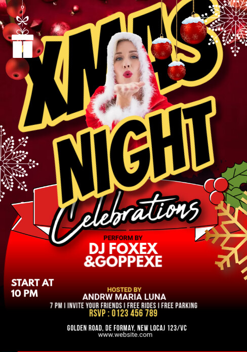 Copy of Maximalist Christmas Party Flyer A5 | PosterMyWall
