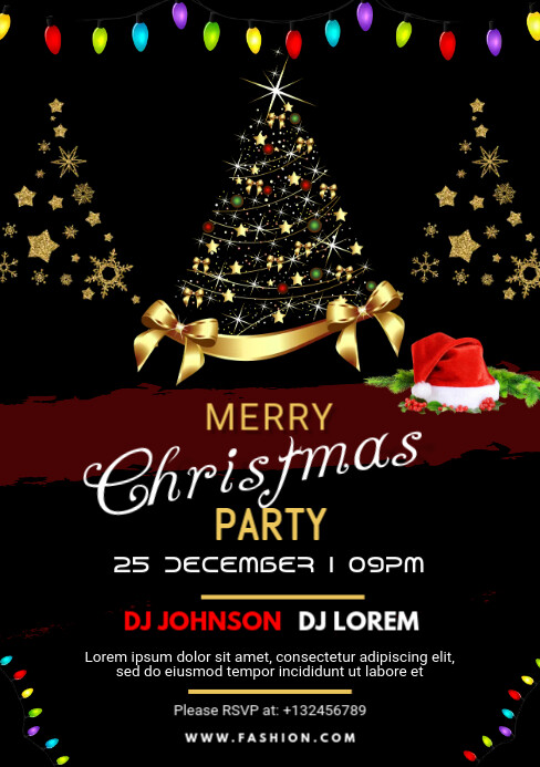 Copy of Maximalist Christmas Party Flyer A5 | PosterMyWall