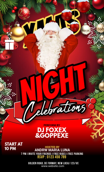 Copy of Maximalist Christmas Party Flyer Us Legal | PosterMyWall