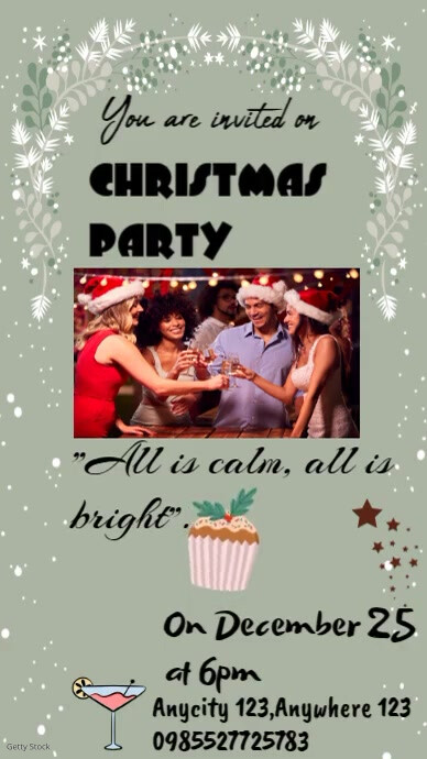 Maximalist Christmas Party Instagram Reel Template | PosterMyWall