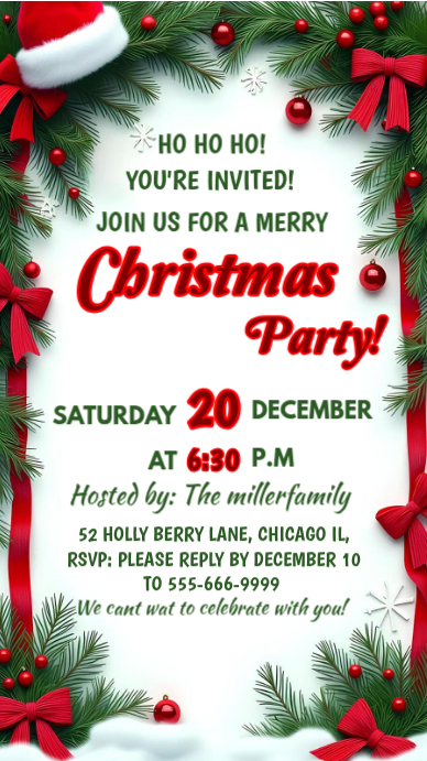 Maximalist Christmas Party Instagram Story Template | PosterMyWall