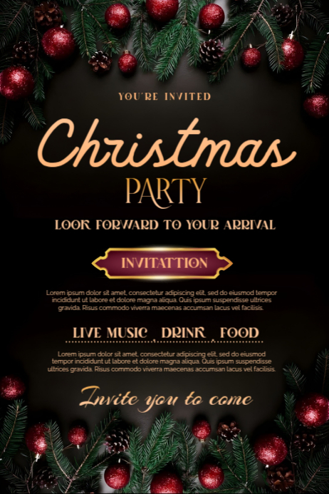 Copy of Maximalist Christmas Party Invitation Poster | PosterMyWall