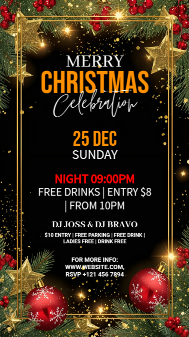 Maximalist Christmas Party Template Instagram Story | PosterMyWall