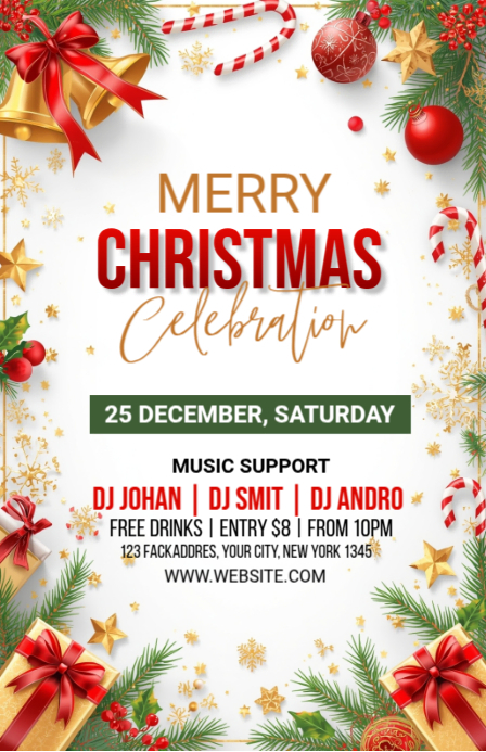 Copy of Maximalist Christmas Party Template Tabloid | PosterMyWall