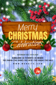 สีม่วง Christmas Party Gráfico de Pinterest Template